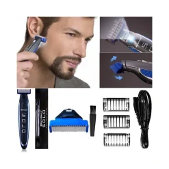 RASOIO RICARICABILE ELETTRICO PER BARBA UOMO POWER MICRO TOUCH SOLO PORTATILE