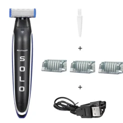 RASOIO RICARICABILE ELETTRICO PER BARBA UOMO POWER MICRO TOUCH SOLO PORTATILE
