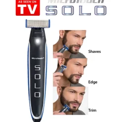 RASOIO RICARICABILE ELETTRICO PER BARBA UOMO POWER MICRO TOUCH SOLO PORTATILE
