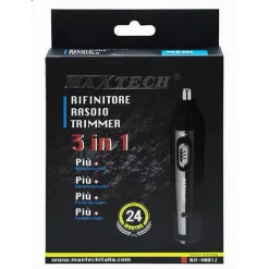 RASOIO RIFINITORE TRIMMER PER PELI NASO ORECCHIE SOPRACCIGLIA 3X1 RIF-NA012