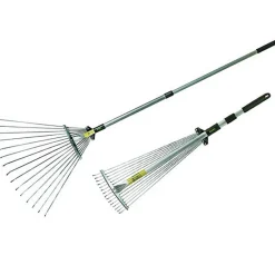 RASTRELLO RACCOGLIFOGLIE ALLUNGABILE TELESCOPICO IN METALLO RAGGI REGOLABILI