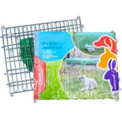 RECINZIONE DA GIARDINO PER ANIMALI DOMESTICI CON TELO COPRISOLE RETICOLATO