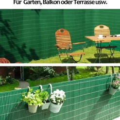 RECINZIONE GIARDINO FRANGIVISTA PER BALCONE CANNICCIO PVC VERDE ESTERNO 1X3 MT