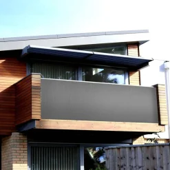 RECINZIONE GIARDINO FRANGIVISTA PER BALCONE CANNICCIO PVC GRIGIO ESTERNO 1,5X3MT