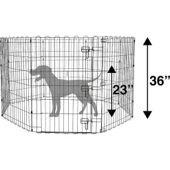 RECINZIONE IN METALLO PER CANI PIEGHEVOLE PER ESERCIZIO 152,4 X 152,4 X 91,4 CM