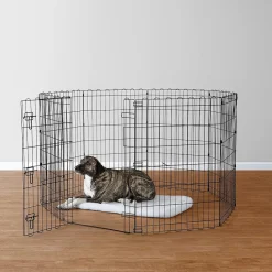 RECINZIONE IN METALLO PER CANI PIEGHEVOLE PER ESERCIZIO 152,4 X 152,4 X 91,4 CM