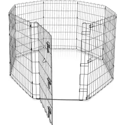 RECINZIONE IN METALLO PER CANI PIEGHEVOLE PER ESERCIZIO 152,4 X 152,4 X 91,4 CM