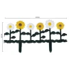 RECINZIONE PER GIARDINO STECCATO FORMA FIORE IN PLASTICA ARREDO GIARDINO 33X62CM