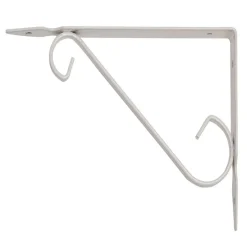 REGGIMENSOLA SUPPORTO STAFFA REGGI MENSOLA IN FERRO BATTUTO 29X24CM BIANCA