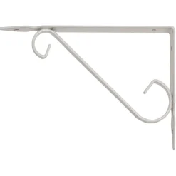 REGGIMENSOLA SUPPORTO STAFFA REGGI MENSOLA IN FERRO BATTUTO 19X24CM BIANCA