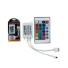 REGOLATORE TELECOMANDO IR 24 TASTI LUCE MUSICA 12V PER STRISCE LED RGB TE-RGB