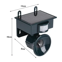 REPELLENTE AD ULTRASUONI SOLARE SCACCIA RATTI TOPI UCCELLI PICCIONI CANI GATTI