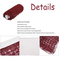 RETE DA BADMINTON PORTATILE REGOLABILE 610X76CM PIEGHEVOLE PER INTERNI ESTERNI