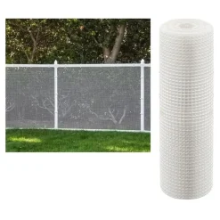 RETE DI PLASTICA PROTETTIVA 1 X 5 MT BIANCO PER CANCELLI RECINZIONI BALCONI 206616