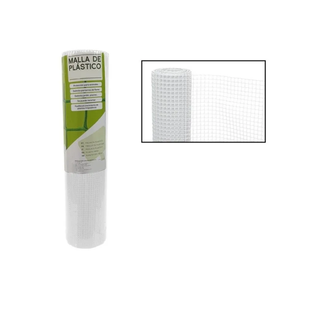 RETE DI PLASTICA PROTETTIVA 1 X 5 MT BIANCO PER CANCELLI RECINZIONI BALCONI 206616