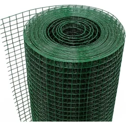 RETE METALLICA PLASTIFICATA VERDE 1X10MT MAGLIA 12,7X12,7MM RECINZIONE PROTETTIVA 57733