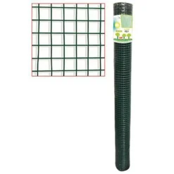 RETE METALLICA PLASTIFICATA VERDE 1X10MT MAGLIA 12,7X12,7MM RECINZIONE PROTETTIVA 57733