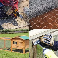 RETE METALLICA ZINCATA A MAGLIA ESAGONALE 16MM 1X10MT RECINZIONE PROTEZIONE GRN61 04318