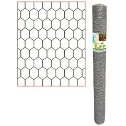 RETE METALLICA ZINCATA A MAGLIA ESAGONALE 16MM 1X10MT RECINZIONE PROTEZIONE GRN61 04318