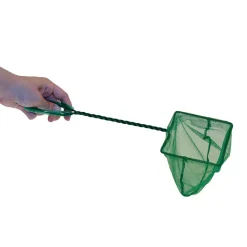 RETINO PER PESCIOLINO ACQUARIO RETE PESCIOLINI IN NYLON CON FILO ACCIAIO 20 CM