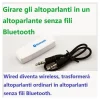 RICEVITORE AUDIO MUSICA WIRELESS BLUETOOTH USB STEREO PER SMARTPHONE TABLET E PC
