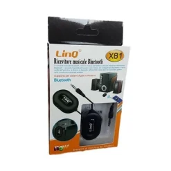 RICEVITORE MUSICALE BLUETOOTH X81 PER AUTO SPEAKER AUX JACK VIVAVOCE WIRELESS 3,5MM