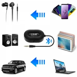 RICEVITORE MUSICALE BLUETOOTH X81 PER AUTO SPEAKER AUX JACK VIVAVOCE WIRELESS 3,5MM