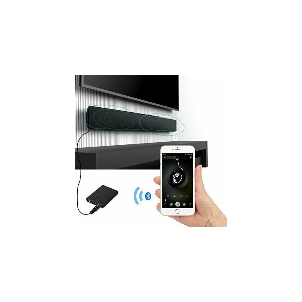 RICEVITORE TRASMETTITORE AUDIO RICARICABILE BLUETOOTH PER TV STEREO CUFFIE Q-M21
