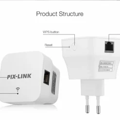 RIPETITORE DI SEGNALE WIFI WIRELESS-N 300MBPS SENZA FILI COMPATTO WPS LV-WR12