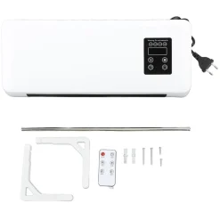 RISCALDATORE PARETE ELETTRICO SCALDABAGNO 1500W TERMOSTATO REGOLABILE TELECOMANDO