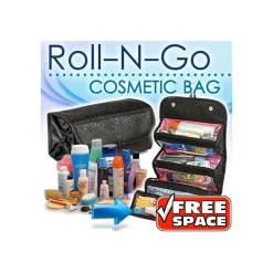 ROOL-N-GO BORSETTA ORGANIZZA ORGANIZER PER COSMETICA DA VIAGGIO COLORE NERO