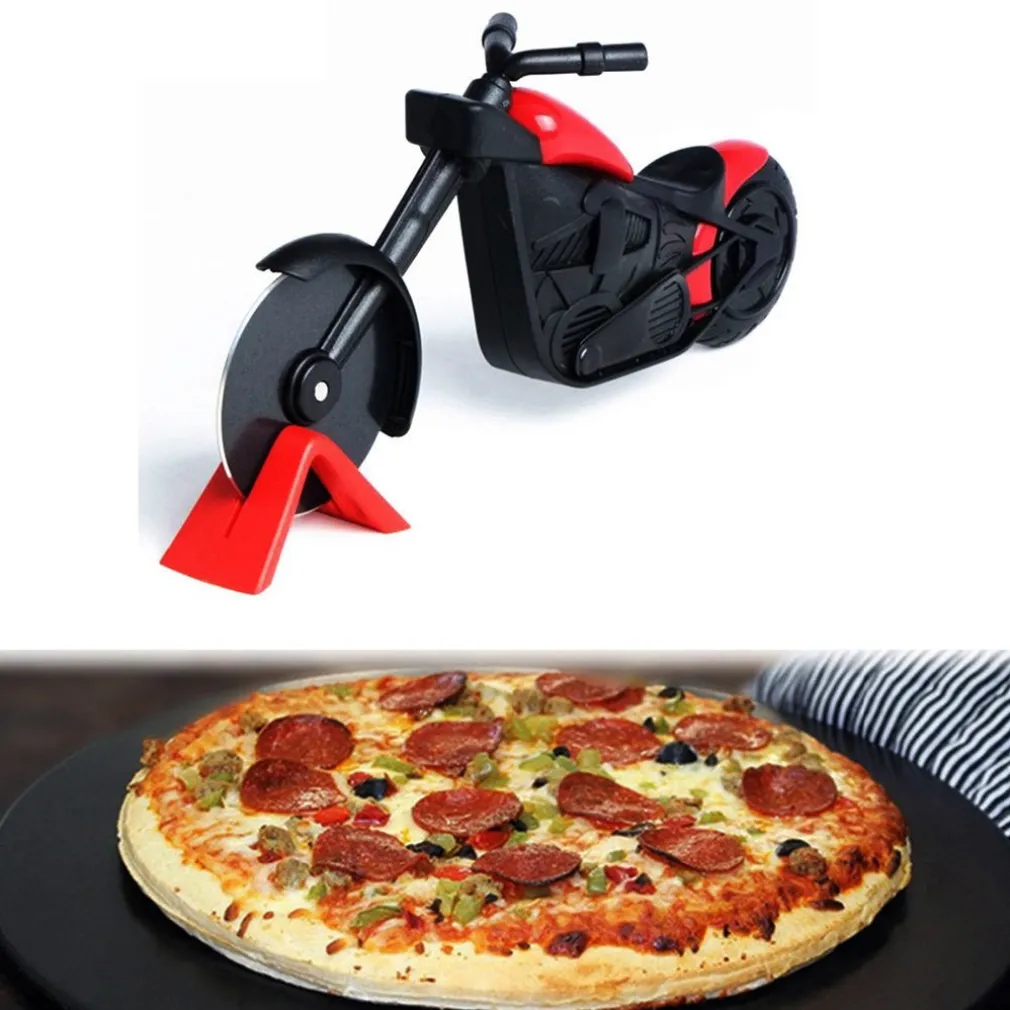 ROTELLA LISCIA TAGLIA PIZZA A FORMA DI MOTO MOTOCICLO TAGLIAPIZZA PROFESSIONALE