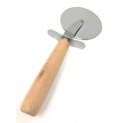 ROTELLA TAGLIAPIZZA CON LAMA ACCIAIO MANICO LEGNO COLTELLO PIZZA DA CUCINA 51033