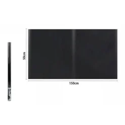 ROTOLO PELLICOLA PER FINESTRE OSCURANTE NERA 150 X 50 CM ADESIVA VETRO 70874
