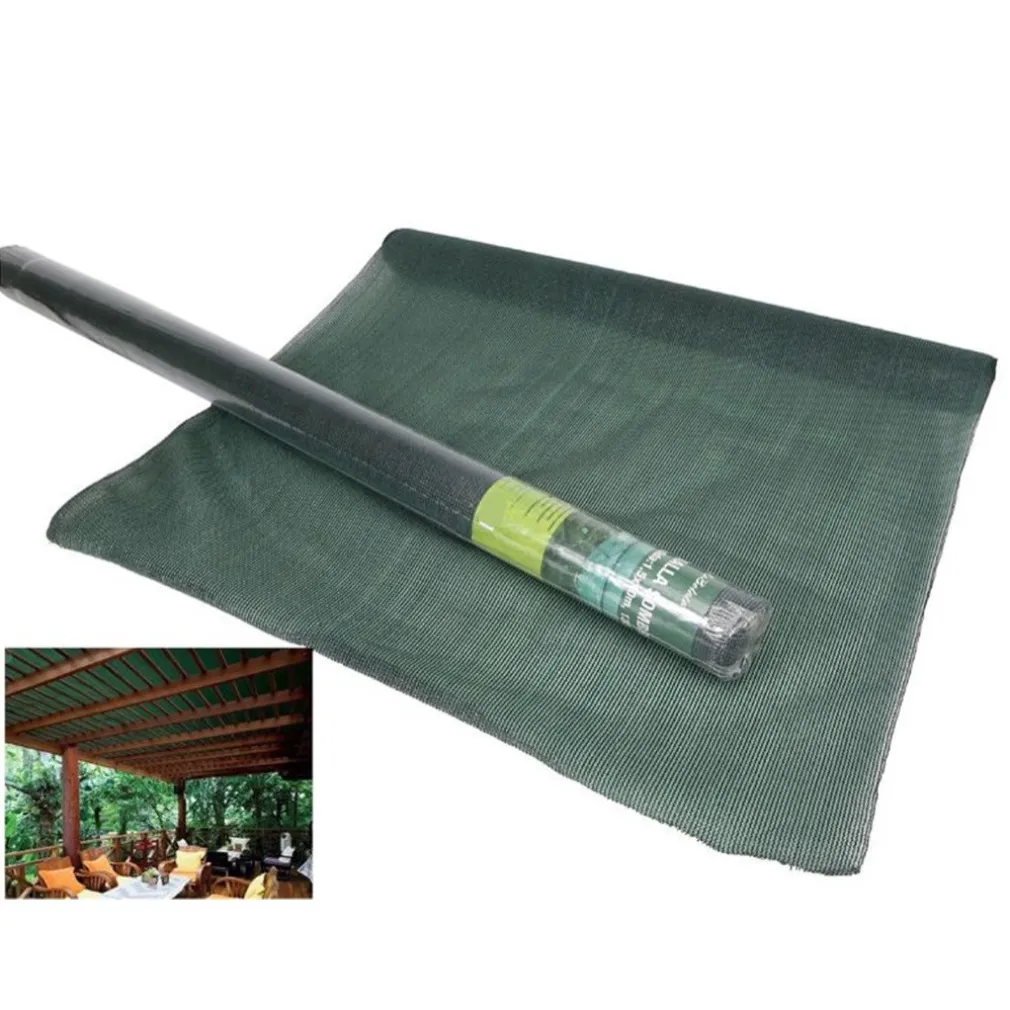 ROTOLO RETE OMBREGGIANTE NERA/VERDE TELO OSCURANTE PARASOLE GIARDINO 2X10MT 011703