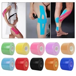 ROTOLO TAPE KINESIOLOGIA KINESIO NASTRO ELASTICO PER SUPPORTO MUSCOLARE SPORT