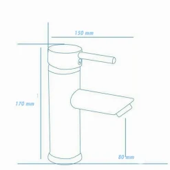 RUBINETTO BAGNO CROMATO LUCIDO MISCELATORE ORIENTABILE LAVABO A CANNA BASSA 87386