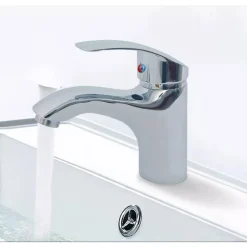 RUBINETTO MISCELATORE CROMATO CASA BAGNO LAVABO LAVANDINO KIT MONTAGGIO JH-8061