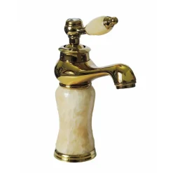 RUBINETTO MISCELATORE EFFETTO MARMO MONOCOMANDO BAGNO CASA ORO 61073 ARTE POVERA