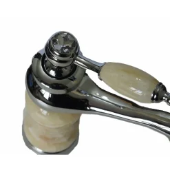 RUBINETTO MISCELATORE EFFETTO MARMO MONOCOMANDO BAGNO CASA ACCIAIO 61072