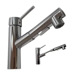 RUBINETTO MISCELATORE PER LAVABO LAVANDINO CON DOCCETTA ESTRAIBILE MODERNO DESIG