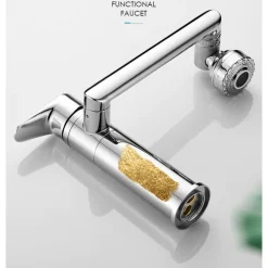 RUBINETTO MISCELATORE PER LAVABO LAVANDINO GIREVOLE 360° CON DOPPIO AREATORE