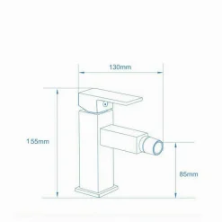 RUBINETTO PER BAGNO ULTRA MODERNO MISCELATORE ORIENTABILE BIDET NERO OPACO 87208