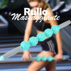 RULLO BASTONE MASSAGGIO MUSCOLARE 54CM PER GAMBE, SCHIENA, MIGLIORA CIRCOLAZIONE