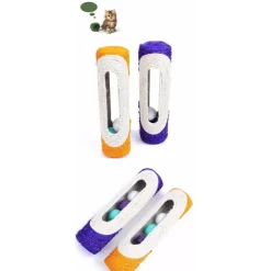 RULLO IN SISAL TIRAGRAFFI 29 X 7,5 CM CON PALLINE SONORE GIOCO PER GATTI