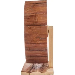 RUOTA IN LEGNO NATURALE ACCESSORIO PER RODITORI 29 X 14 X 31 CM CON PIEDISTALLO