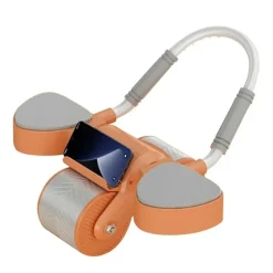 RUOTA PER ADDOMINALE CON RULLO PER ESERCIZI CON SUPPORTO GOMITI TIMER PORTACELLULARE