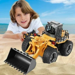 RUSPA BULLDOZER RADIOCOMANDATO TRATTORE CARICATORE FRONTALE GIOCATTOLO BAMBINI