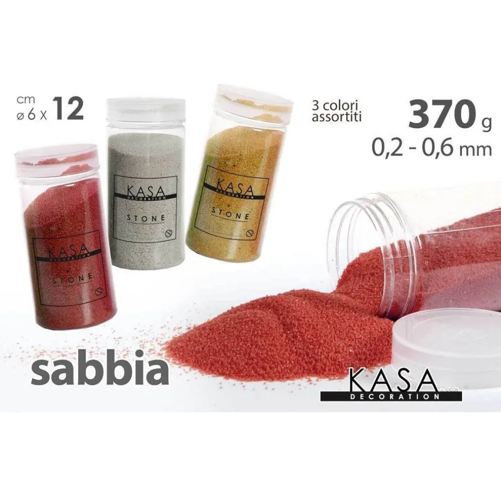 SABBIA RENELLA COLORATA DECORATIVA VASO PIANTE 370 GR 0,2-0,6 MM 3 COLORI 823299