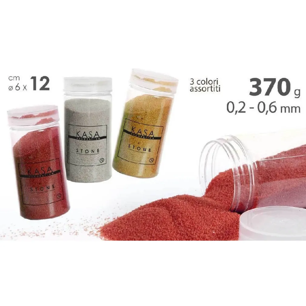 SABBIA RENELLA COLORATA DECORATIVA VASO PIANTE 370 GR 0,2-0,6 MM 3 COLORI 823299